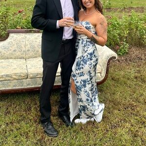 Amara Satin Floral Print Dress